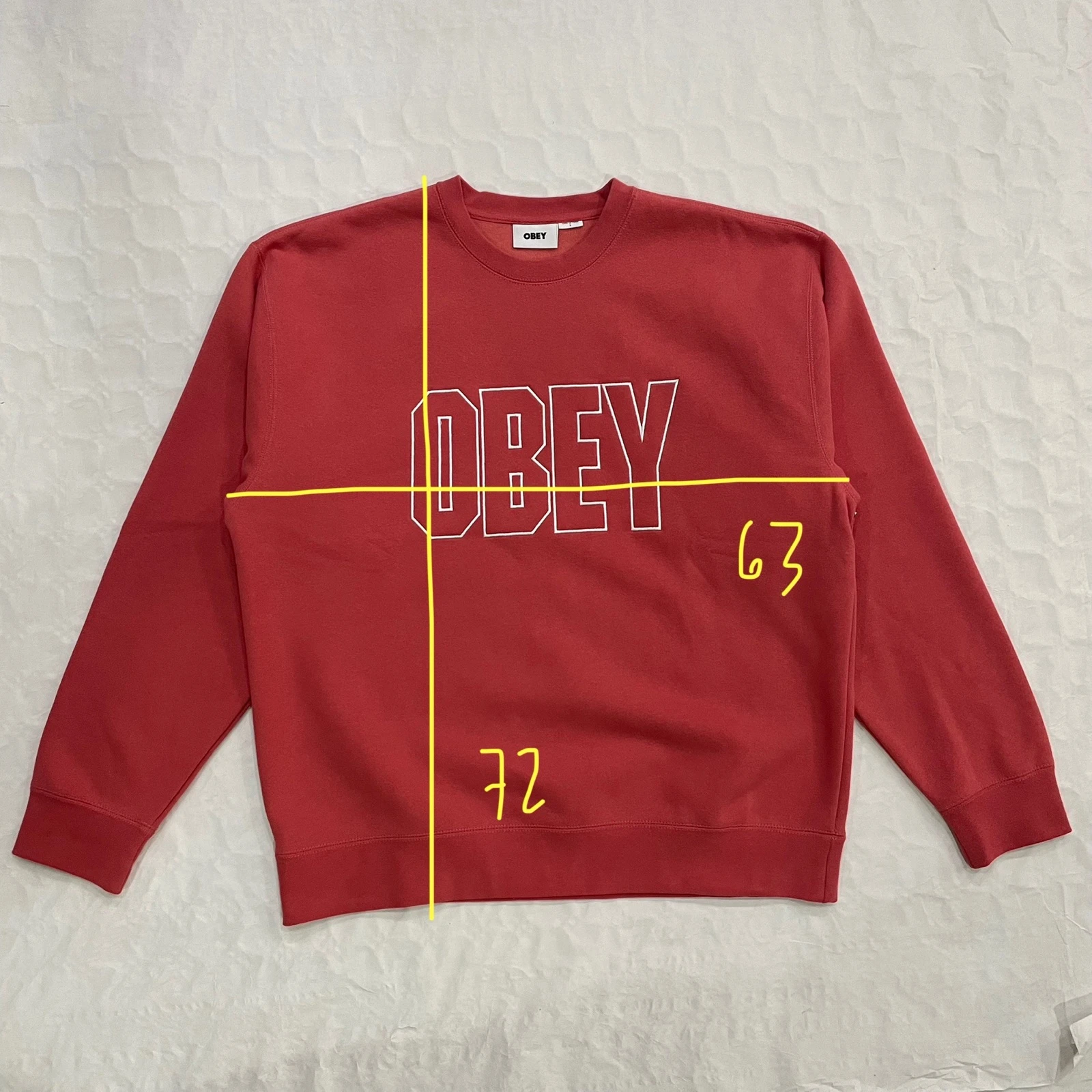 Obey Digable Crewneck (Mineral Red) – photo 4
